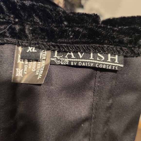 Lavish by Daisy Corsets black XL velvet corset - Picture 5 of 5
